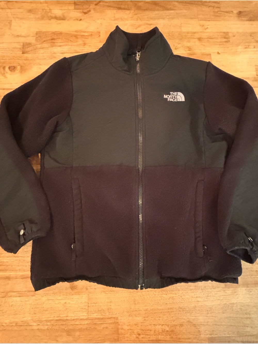 The North Face Youth Black and Charcoal Fleece Jacket